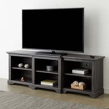 Rockpoint 70inch Modern TV Stand Storage Media Console Entertainment Center for TVs up to 80,Charcoal - LeafyLoom