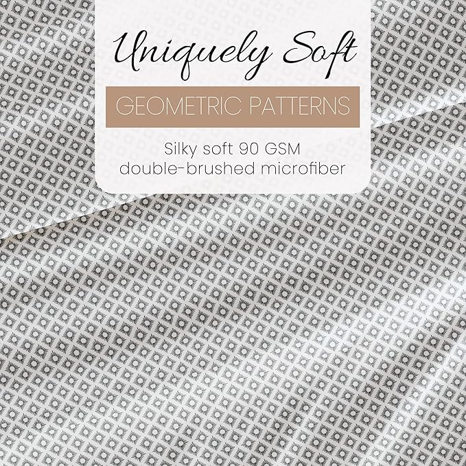 Linen Market 4 Piece Full Bedding Sheet Set (Gray Polaris) - Sleep Better Than Ever with These Ultra-Soft & Cooling Bed Sheets for Your Full Size Bed - Deep Pocket Fits 16" Mattress - LeafyLoom