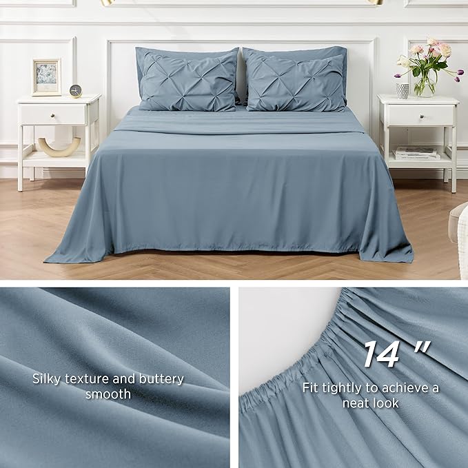 Bedsure Comforter Set Queen - Bed in a Bag Queen 7 Pieces, Bedding Sets Bed Set with Comforter, Sheets, Pillowcases & Shams - LeafyLoom