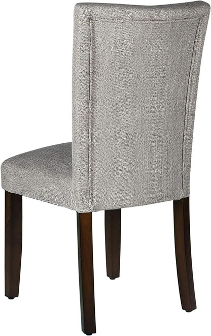 HomePop Parsons Classic Upholstered Accent Dining Chair, Single Pack, Light Grey - LeafyLoom