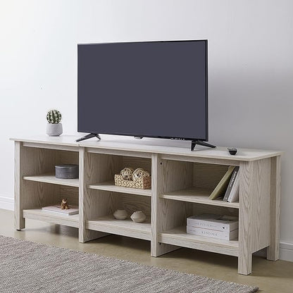 ROCKPOINT 70inch TV Stand Storage Media Console Entertainment Center,White - LeafyLoom