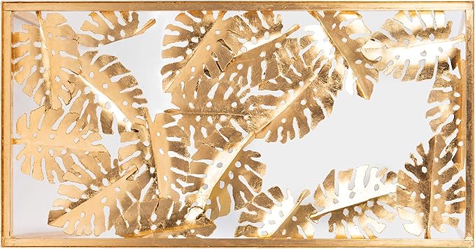 Safavieh Home Office Leilani Gold Leaf Palm Leaf Desk - LeafyLoom