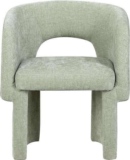 Meridian Furniture Emmet Collection Modern | Contemporary Dining Accent Chair with Rich Fabric, Steel Inner Frame, 26" W x 23.5" D x 30" H, Mint - LeafyLoom