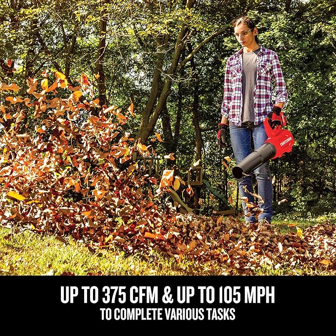 CRAFTSMAN CMCBL720B V20* Cordless Axial Leaf Blower, Brushless (Tool Only) Red - LeafyLoom