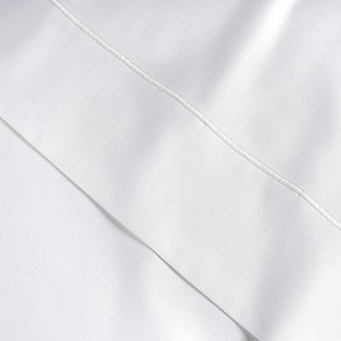 LANE LINEN 100% Egyptian Cotton Bed Sheets - 1000 Thread Count 3-Piece Twin XL Set Long Staple Bedding Sateen Weave Luxury Hotel Fits Upto 16" Mattress White - LeafyLoom