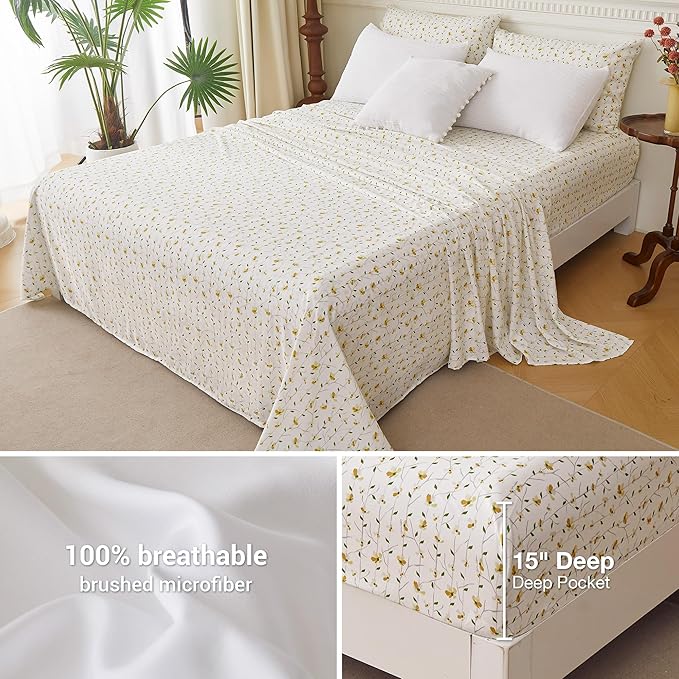 8 Piece Woven Texture White Comforter Set Queen, Bed in A Bag Bedding Sets Queen with Comforter and Sheets, Soft Lightweight Comforter Set with Deocor Throw Pillow, White - LeafyLoom