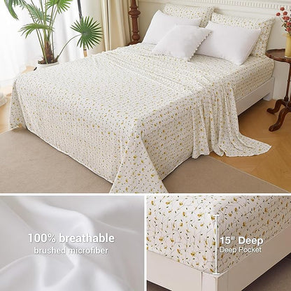 8 Piece Woven Texture White Comforter Set Queen, Bed in A Bag Bedding Sets Queen with Comforter and Sheets, Soft Lightweight Comforter Set with Deocor Throw Pillow, White - LeafyLoom