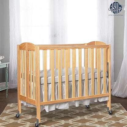 3-in-1 Folding Portable Crib, Natural, Large - LeafyLoom