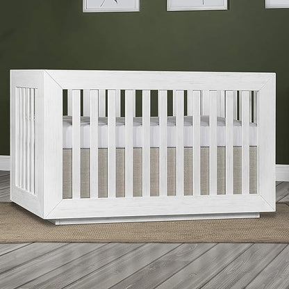 Dream On Me Evolur Maddox Modern Crib, Weathered White - LeafyLoom