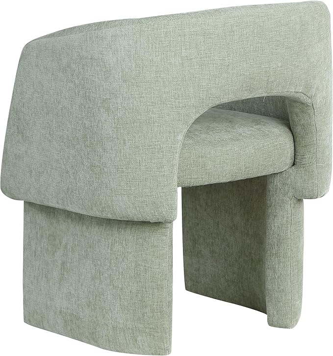 Meridian Furniture Emmet Collection Modern | Contemporary Dining Accent Chair with Rich Fabric, Steel Inner Frame, 26" W x 23.5" D x 30" H, Mint - LeafyLoom