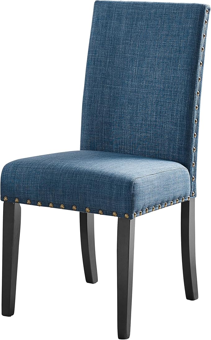 New Classic Furniture Crispin Dining Chair, 2-Pack, Marine Blue - LeafyLoom