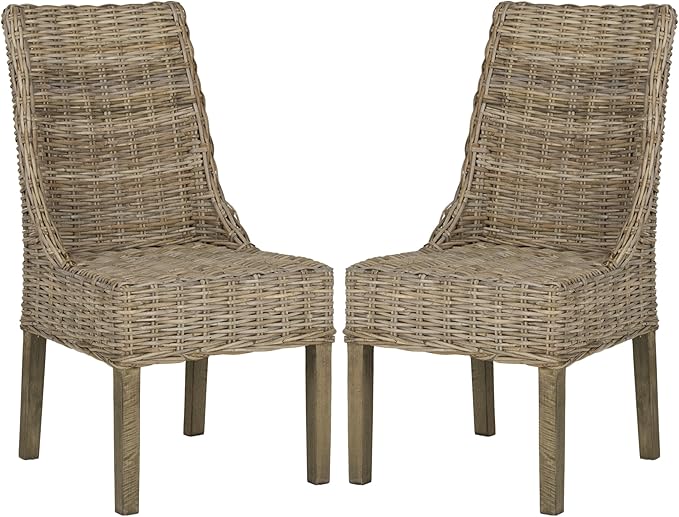 Safavieh Home Collection Suncoast Brown Dining Chair - LeafyLoom