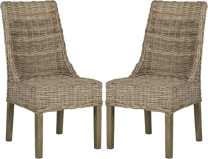 Safavieh Home Collection Suncoast Brown Dining Chair - LeafyLoom