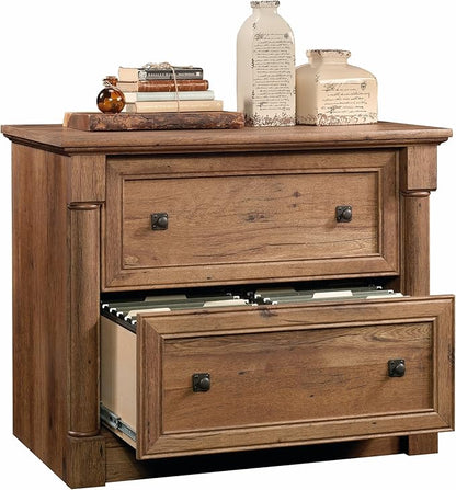 Sauder Palladia File Cabinet, Vintage Oak finish - LeafyLoom