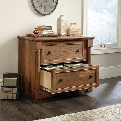 Sauder Palladia File Cabinet, Vintage Oak finish - LeafyLoom