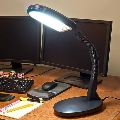 Lavish Home 72-0893 Natural Sunlight Desk Lamp with Adjustable Gooseneck Arm - Great for Reading and Crafting - LeafyLoom