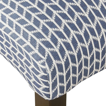 HomePop Parsons Classic Dining Room Tables and Chairs, Pack of 2, Blue Geometric - LeafyLoom