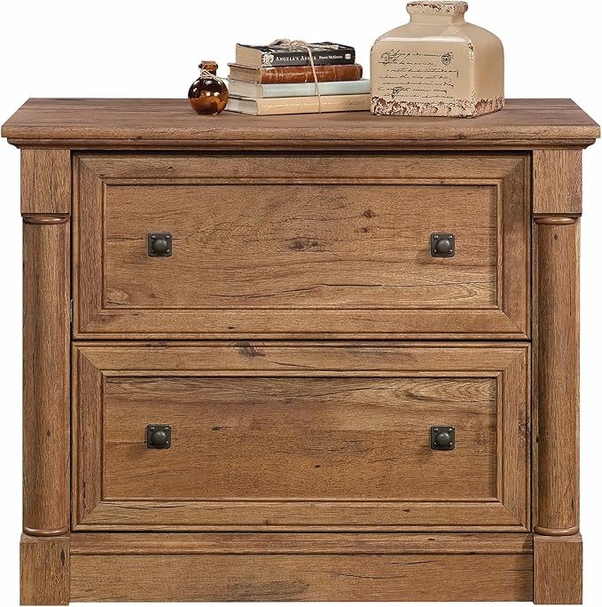 Sauder Palladia File Cabinet, Vintage Oak finish - LeafyLoom