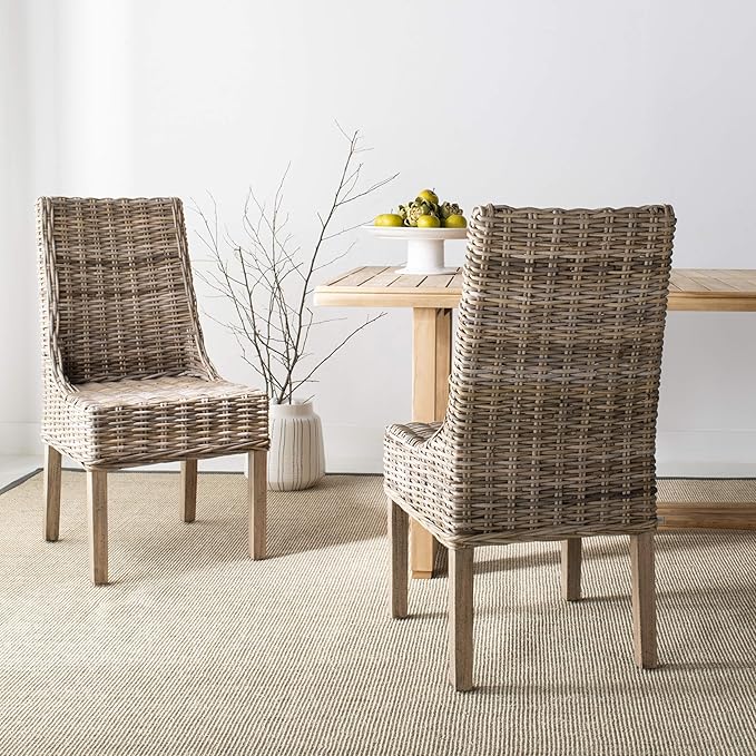 Safavieh Home Collection Suncoast Brown Dining Chair - LeafyLoom