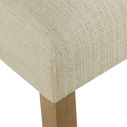 HomePop Dining Chair, Linen Cream (Single Pack) - LeafyLoom