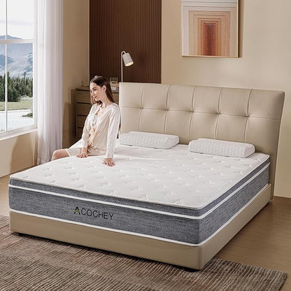 8 Inch Twin Mattresses,Hybrid Twin Size Mattress in a Box,Gel Memory Foam Medium Firm Grey Mattress,Quality Comfort and Adaptive Support Breathable Cooling Twin Mattress,CertiPUR-US. - LeafyLoom