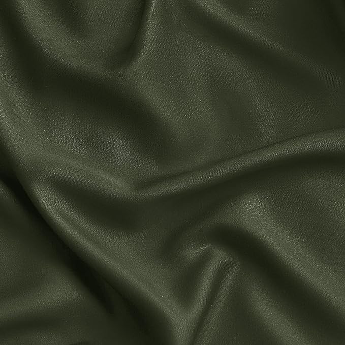 Bedsure Full Size Sheets, Cooling Sheets Full, Rayon Derived from Bamboo, Deep Pocket Up to 16", Breathable & Soft Bed Sheets, Hotel Luxury Silky Bedding Sheets & Pillowcases, Olive green - LeafyLoom