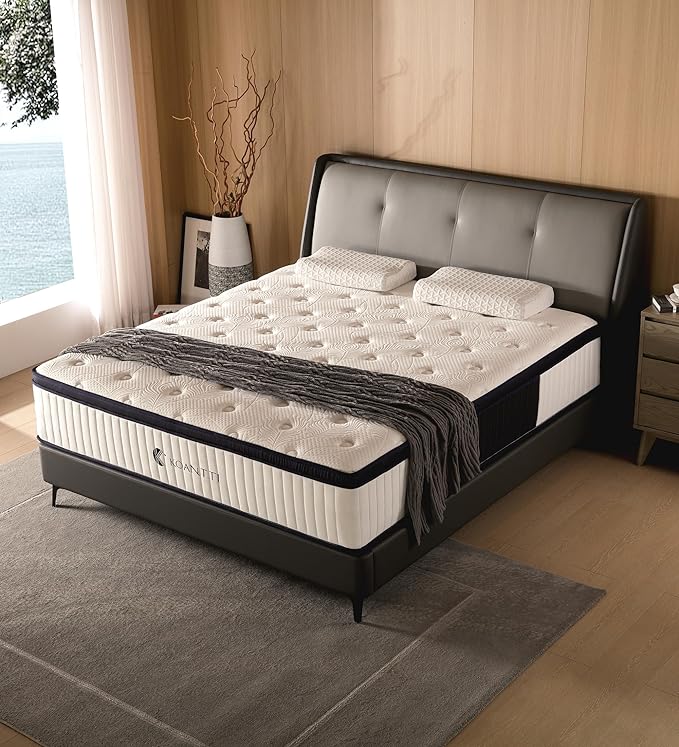 Twin Mattress,10 Inch Memory Foam Twin Size White Mattresses,Innerspring Twin Hybrid Mattress in a Box with Adaptive Support & Pressure Relief,Medium Firm,CertiPUR-US. - LeafyLoom