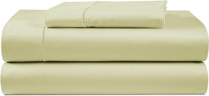 LANE LINEN 100% Egyptian Cotton Bed Sheets - 1000 Thread Count 3-Piece Twin XL Sheets Set, Long Staple Cotton Bedding Sheets, Sateen Weave, Luxury Hotel Sheets, Fits Upto 16" Mattress - Seafoam - LeafyLoom