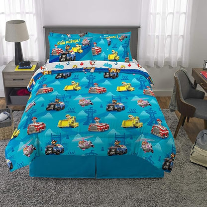 Franco Kids Bedding Super Soft Comforter and Sheet Set with Sham, 7 Piece Full Size, Paw Patrol - LeafyLoom