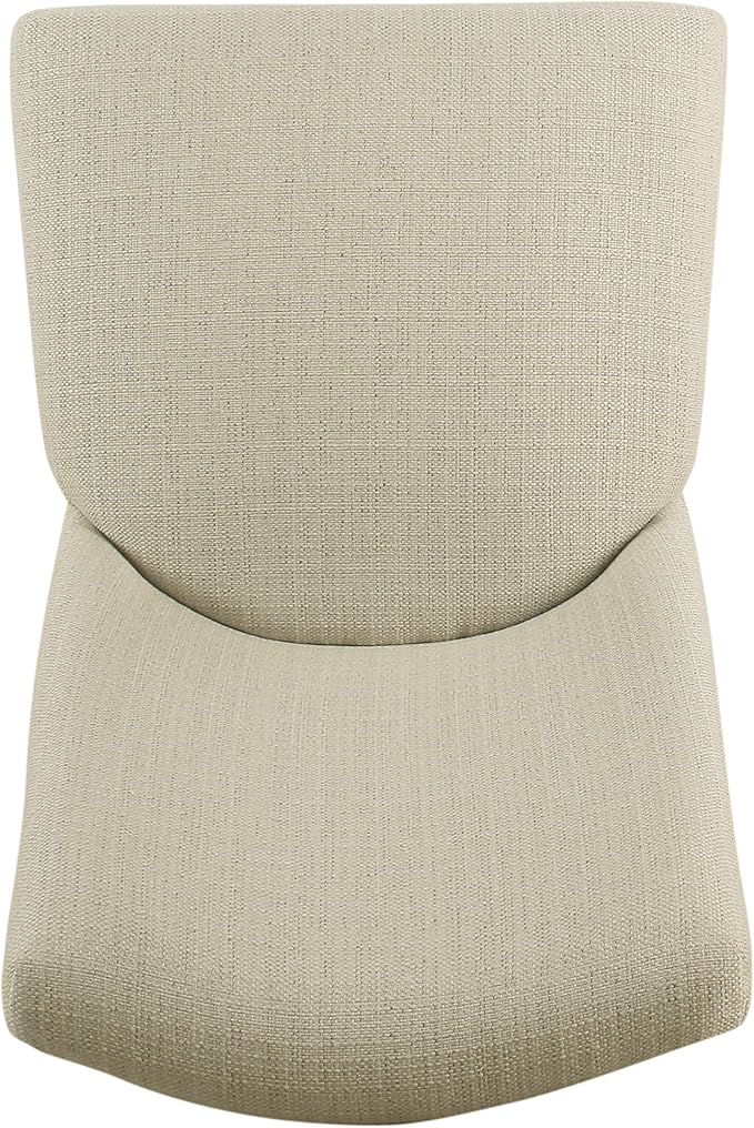 HomePop Dining Chair, Linen Cream (Single Pack) - LeafyLoom