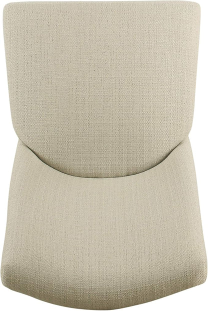 HomePop Dining Chair, Linen Cream (Single Pack) - LeafyLoom