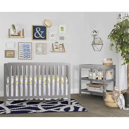 Nursery Essentials Bundle of Dream On Me Ridgefield 5-in-1 Convertible Crib, Dream On Me Ridgefield Changing-Table, with a Dream On Me Honeycomb Orthopedic Firm Fiber Standard Crib Mattress - LeafyLoom