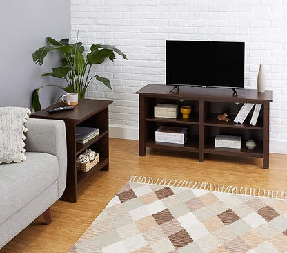 ROCKPOINT 70inch TV Stand Storage Media Console Entertainment Center,Espresso - LeafyLoom