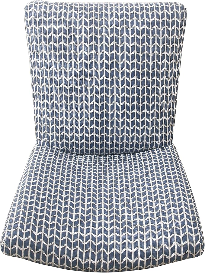 HomePop Parsons Classic Dining Room Tables and Chairs, Pack of 2, Blue Geometric - LeafyLoom