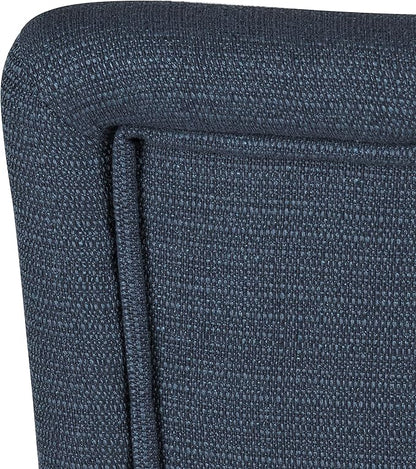 HomePop Parsons Classic Upholstered Accent Dining Chair, Single Pack, Dark Blue - LeafyLoom