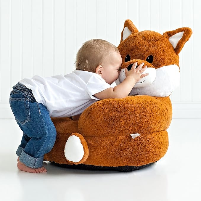 Trend Lab Fox Toddler Chair Plush Character Kids Chair Comfy Furniture Pillow Chair for Boys and Girls, 21 x 19 x 19 inches - LeafyLoom