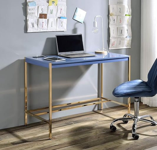 NicBex Laik-DW-00066-DX Desks, 42" W x 20" D x 30" H, Navy Blue - LeafyLoom