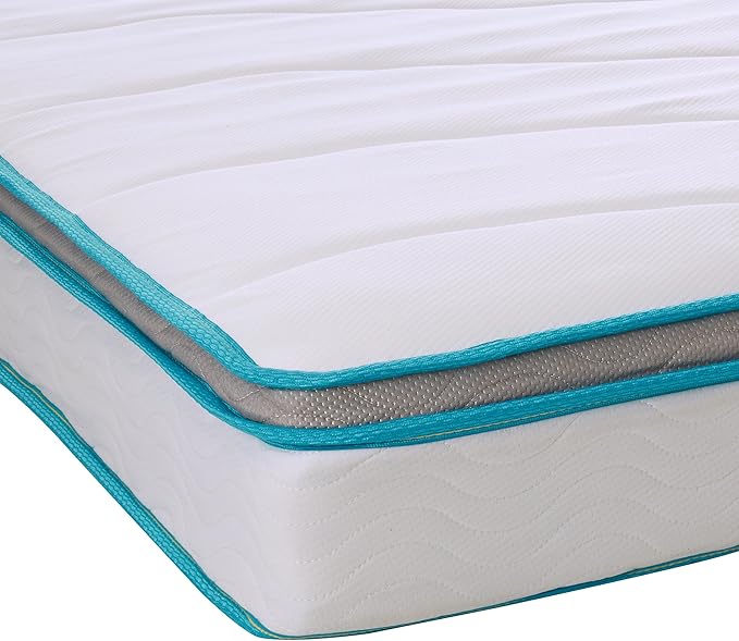 Linenspa 8 Inch Memory Foam and Spring Hybrid Mattress - Medium Firm Feel - Bed in a Box - Quality Comfort and Adaptive Support - Breathable - Cooling - Guest and Kids Bedroom - Twin XL Size - LeafyLoom