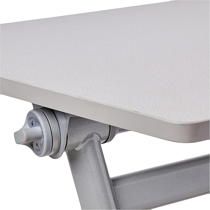 Safco Products Learn Nesting Trapezoid Desk, Small Corner Desk for Classrooms & Custom Classroom Layouts (Pebble Gray) - LeafyLoom