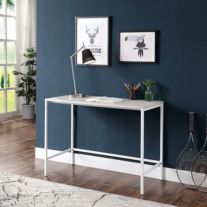 OSP Home Furnishings Contempo 42-Inch Desk, White - LeafyLoom