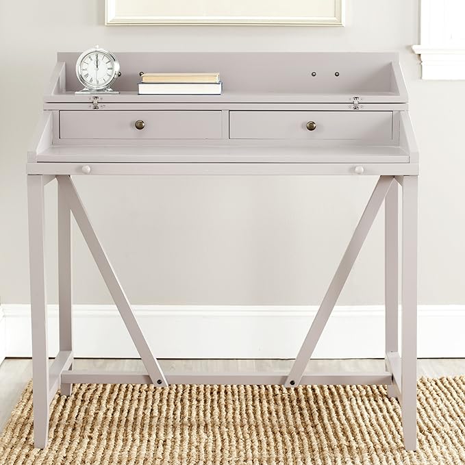 Safavieh American Homes Collection Wyatt Grey Writing Desk - LeafyLoom