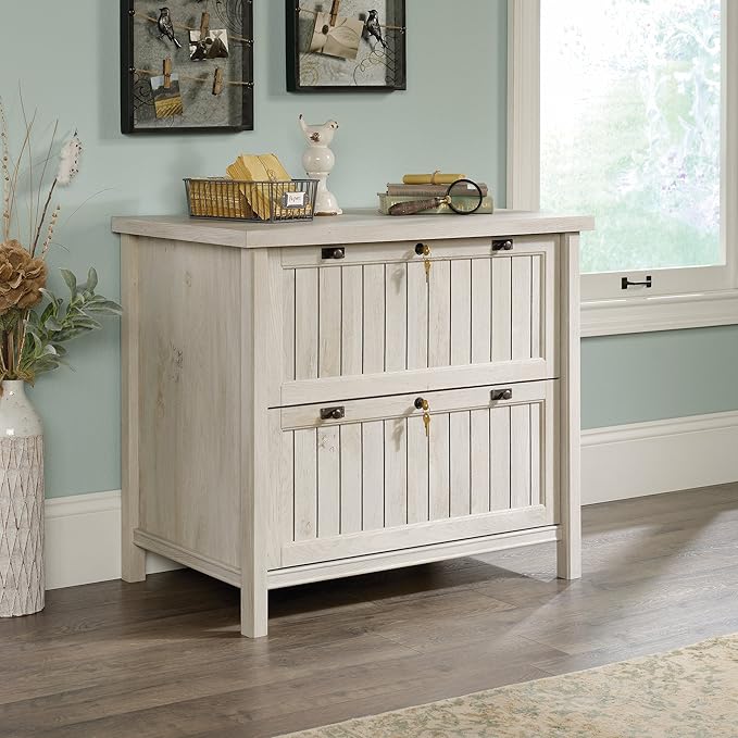 Sauder Costa Lateral File, Chalked Chestnut finish - LeafyLoom