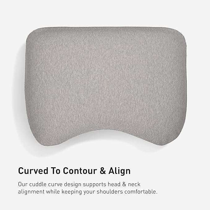 Bedgear Flow Cuddle Curve Pillow - Size 3.0 - Breathable Side Sleeper Pillow - Soft Bed Pillow - Hypoallergenic and Removable Cover - 20" W x 26" L x 6.5" H - LeafyLoom