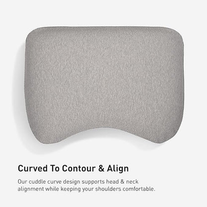 Bedgear Flow Cuddle Curve Pillow - Size 3.0 - Breathable Side Sleeper Pillow - Soft Bed Pillow - Hypoallergenic and Removable Cover - 20" W x 26" L x 6.5" H - LeafyLoom