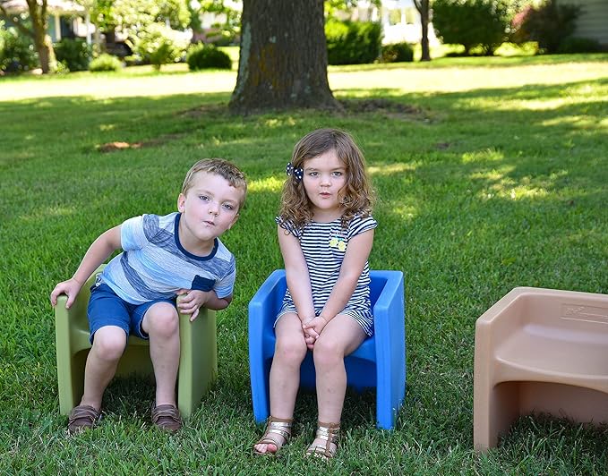 Children's Factory 3-in-1 Cube Chair for Kids, Flexible Seating Classroom Furniture, 1-Pack, Sky Blue - LeafyLoom