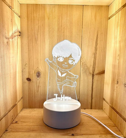 J-Hope Kpop Bangtan Boys LED Night Light Bedroom Desk Lamp - Perfect Holiday Gift, Birthday Gift, Christmas Gift (Novelty Item, Limited Stock) - LeafyLoom