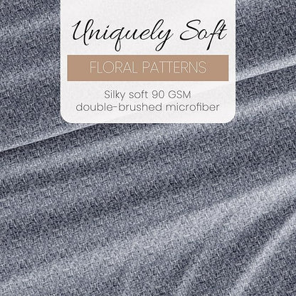 Linen Market 4 Piece Full Bedding Sheet Set (Light Blue Chambray) - Sleep Better Than Ever with These Ultra-Soft & Cooling Bed Sheets for Your Full Size Bed - Deep Pocket Fits 16" Mattress - LeafyLoom