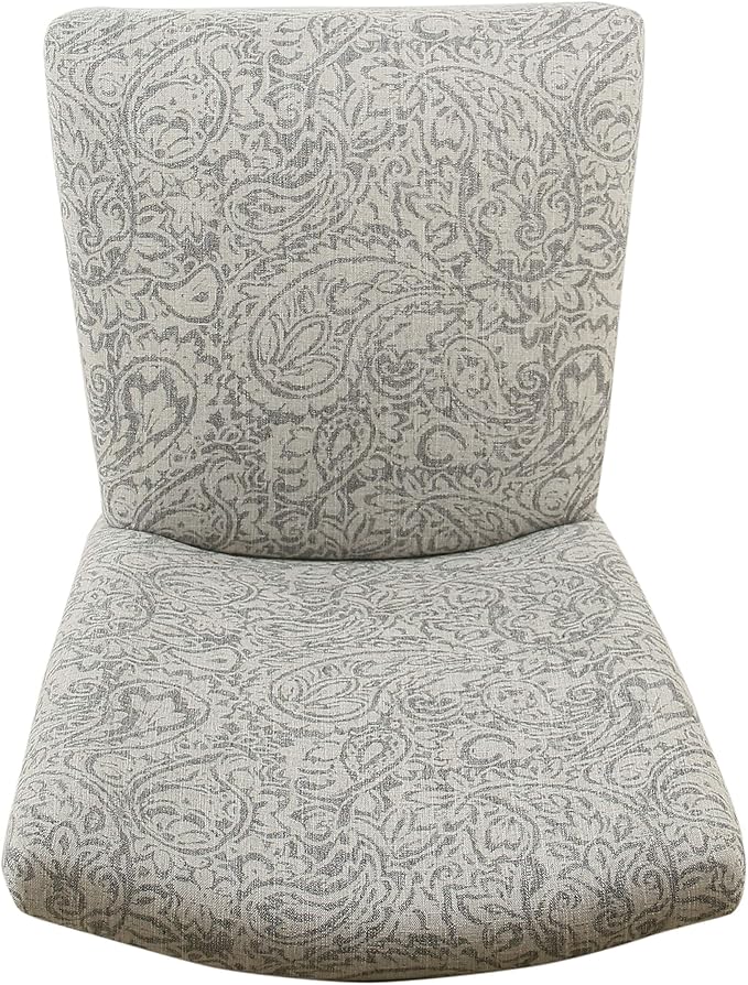 HomePop Parsons Classic Dining Room Tables and Chairs, Pack of 2, Light Grey Floral - LeafyLoom