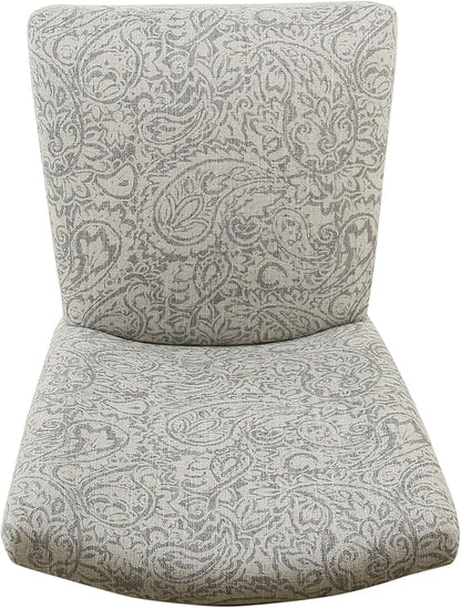 HomePop Parsons Classic Dining Room Tables and Chairs, Pack of 2, Light Grey Floral - LeafyLoom