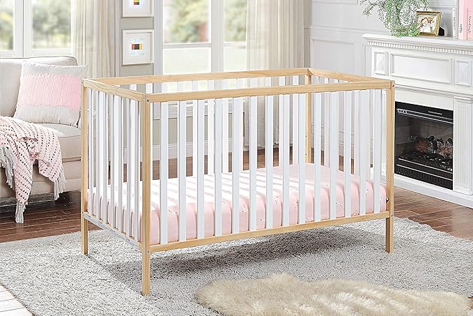 Baby Cache Deux Remi Island 3-in-1 Convertible Crib (Do Re Me) Natural & White - LeafyLoom